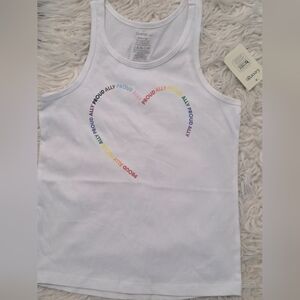 Brand New George White Proud Ally Kids Tank Top